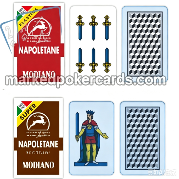 Cartas de jogar microchips Modiano Napoletane
