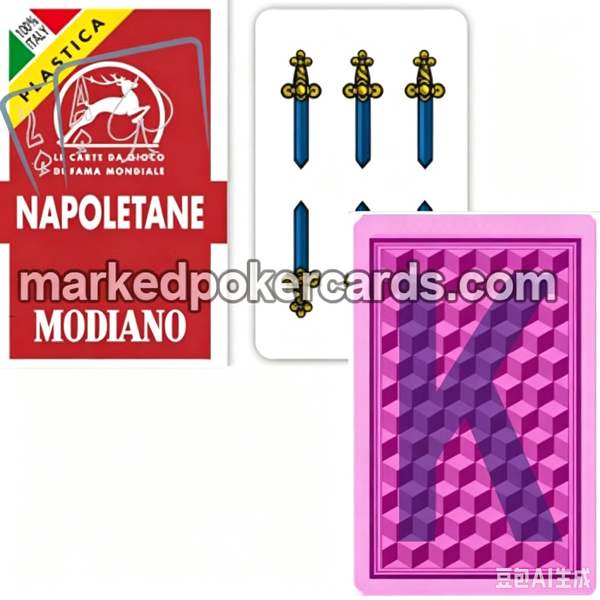 Cartas de jogar microchips Modiano Napoletane