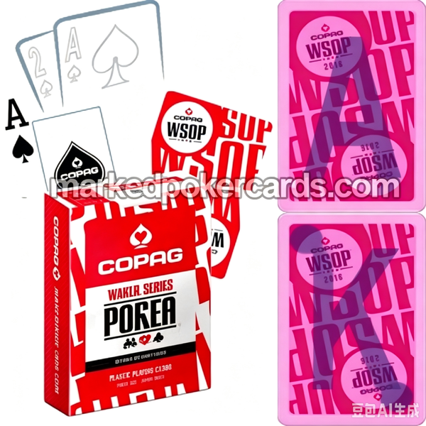 Cartas de jogar de plástico com marcação personalizada Copag WSOP